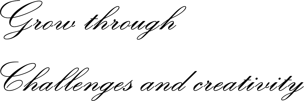 Grow through Challenges and creativity